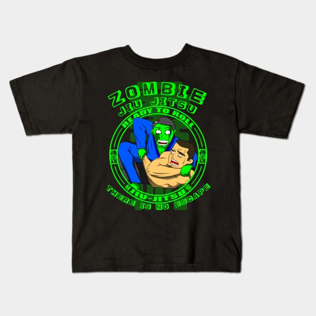 Mens Zombie Jiu Jitsu T-Shirt Kids T-Shirt by eokakoart